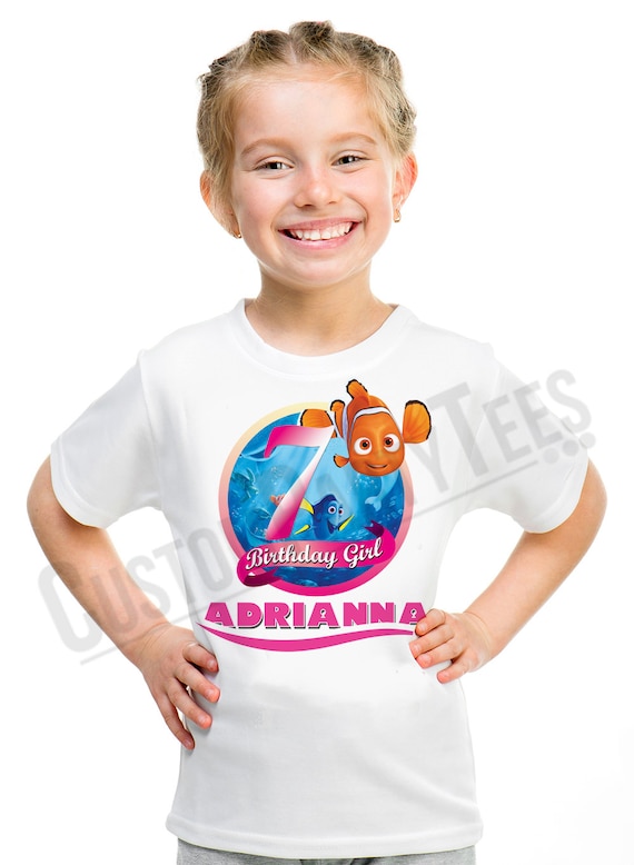 Finding Nemo Birthday Shirt Custom Name and Age Personalized Finding Dory Tee