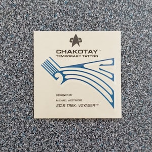 Vintage 1995 Star Trek Voyager Chakotay Temporary Tattoo - 1995 Skybox Series 1 Trading Card Set Insert