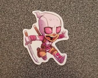 Gwenpool Sticker - Gwendolyn &quot;Gwen&quot; Poole - Gwen Stacy - Wade Wilson