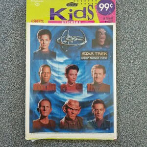Pegatinas vintage de 1994 de Paramount Pictures - Star Trek: Espacio Profundo Nueve DS9 (4 hojas)