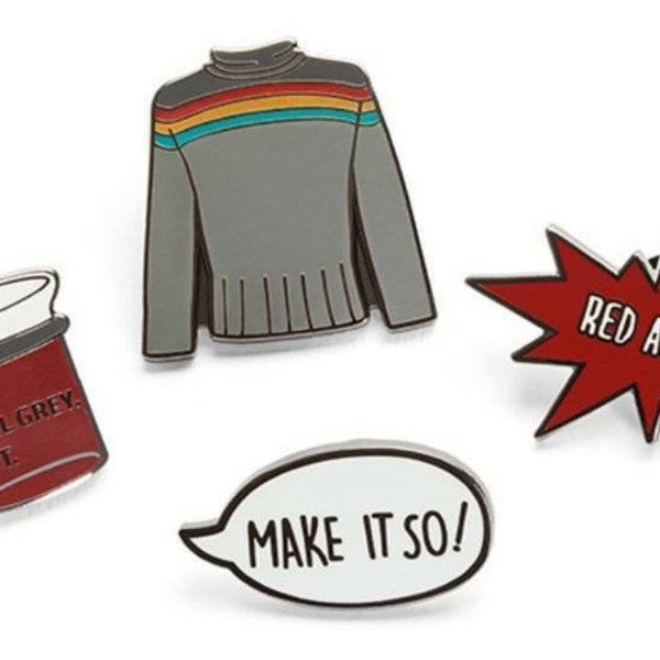 Star Trek TNG Enamel Pins - Your Choice! - Officially Licensed Paramount Pictures - Jean-Luc Picard - Wesley Crusher