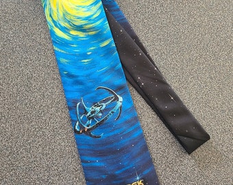 Vintage Star Trek Deep Space Nine DS9 Space Station 1994 Paramount Necktie