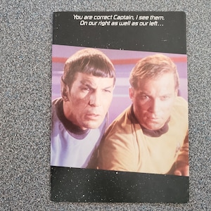 Vintage 1986 Star Trek TOS Mr. Spock und Captain Kirk Humor Geburtstagskarte - NOS California Dreamers
