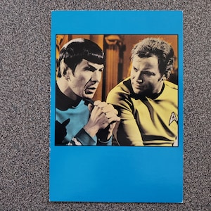 Vintage 1992 Hallmark Star Trek TOS - Kirk, Spock - Hello/Miss You/Just Because Card - NOS