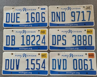 Choice of Michigan Great Lakes Blue on White - World&#39;s Motor Capital - Great Lakes Splendor - License Plate
