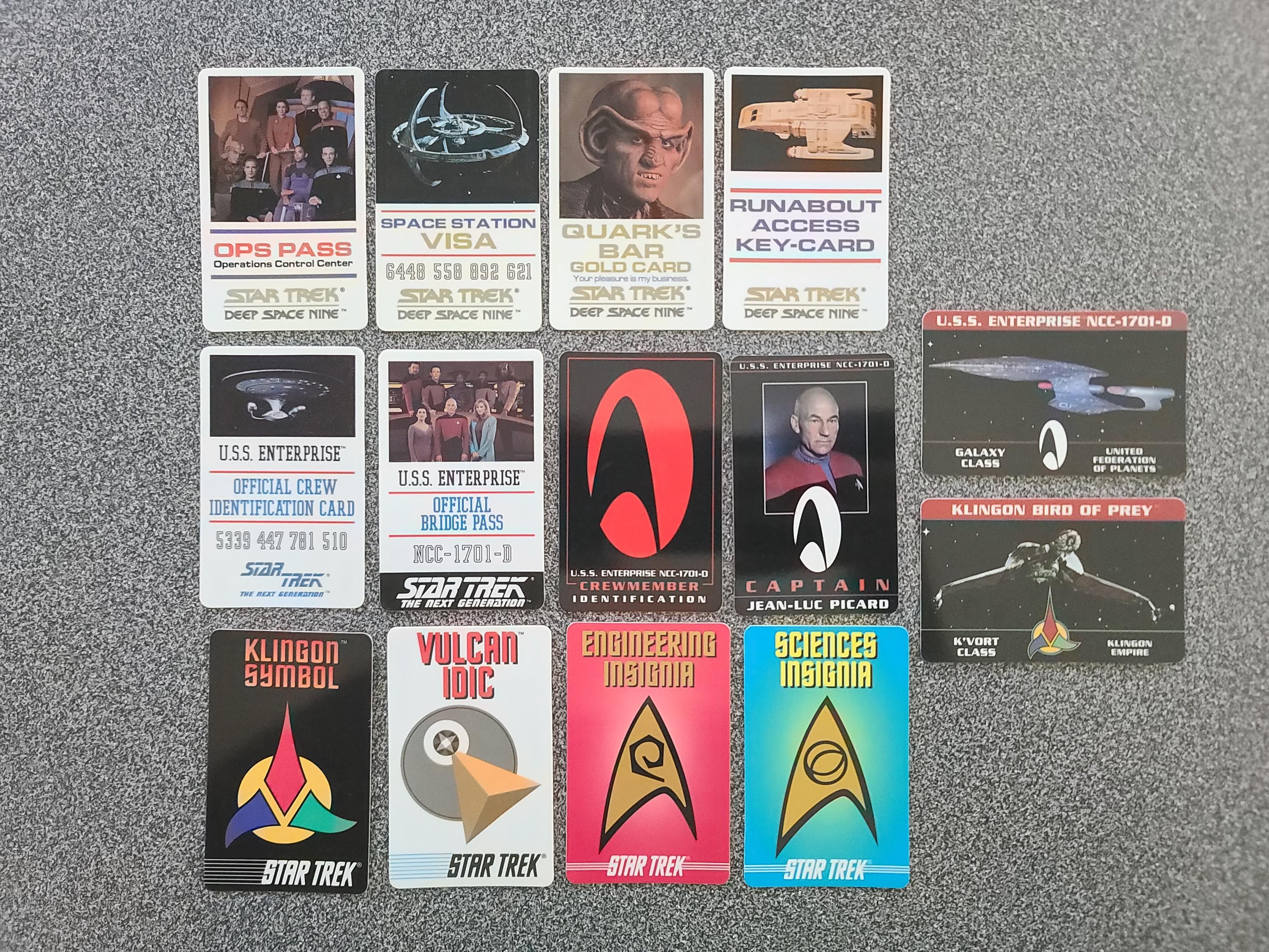 1990 年代のビンテージ Star Trek DS9、TNG、Generations - 個人パス 