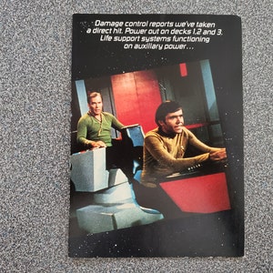 Vintage 1986 Star Trek TOS Captain Kirk en Chekov Humor Get Well Soon Card - NOS California Dreamers