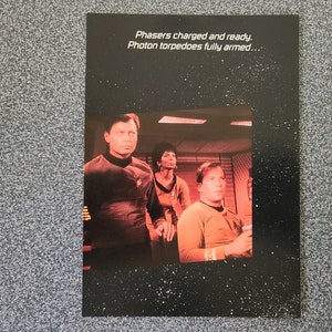 Vintage 1986 Star Trek TOS Captain Kirk, Uhura, McCoy Bones Humour - Tu me manques/Carte juste parce que - Here Comes Monday - NOS California Dreamers