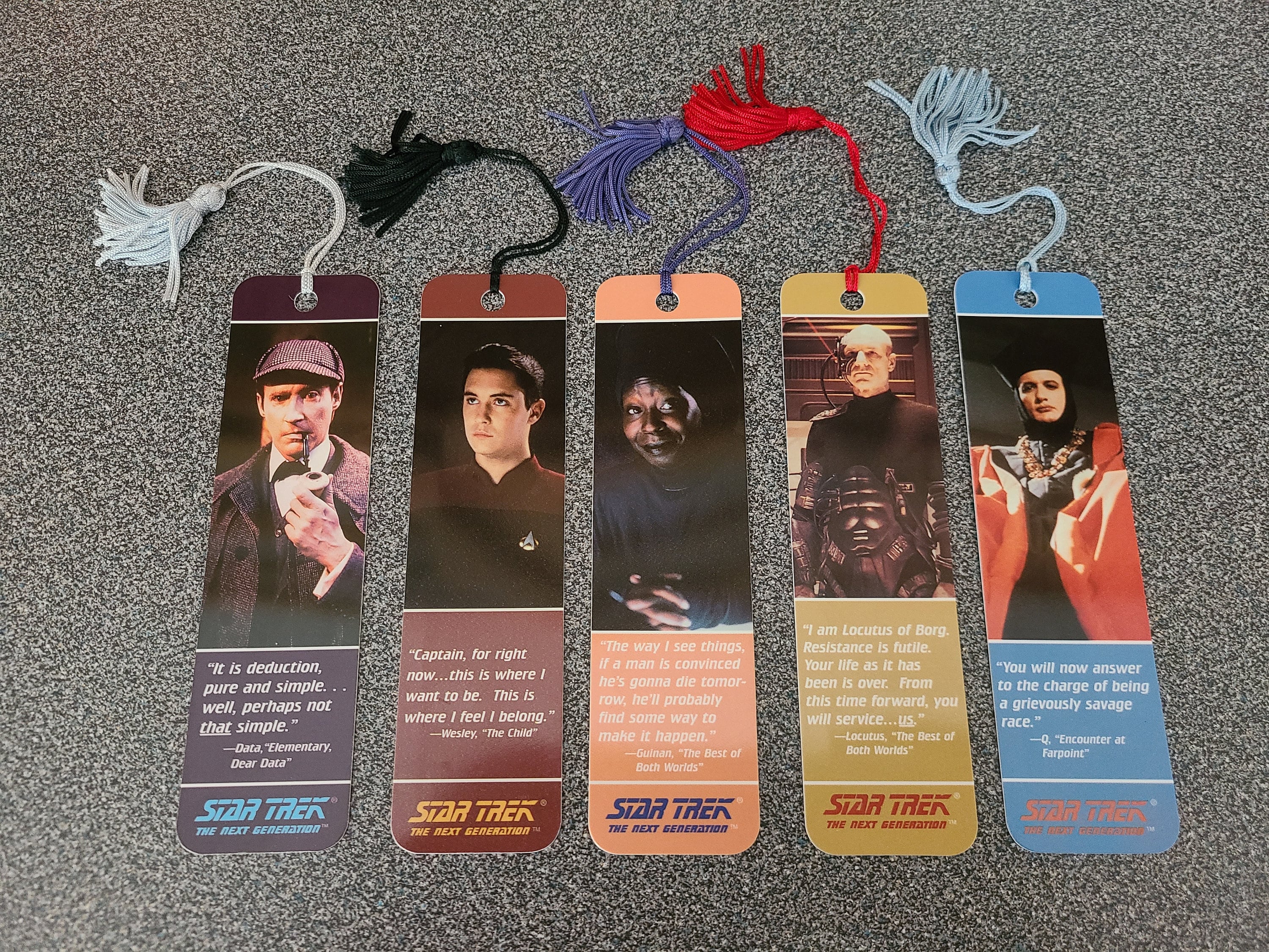 Vintage 1995 Star Trek the Next Generation TNG Bookmarks With 