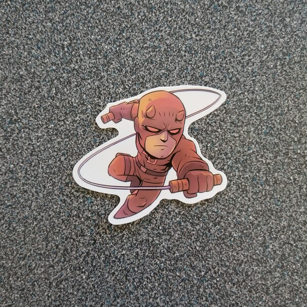 Daredevil Sticker Decal - Laptop, Helmet, Skateboard sticker - Marvel Comics - Matt Murdock