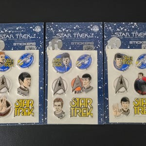 Star Trek vintage de 1979, la película, pegatinas 3D infladas/en relieve, selladas en cartón, Aviva, soldadura Dimensional, ¡a tu elección!