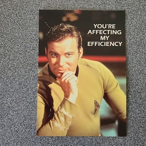 Vintage 1992 Hallmark Star Trek TOS Captain Kirk - Humor Valentijnsdagkaart - NOS