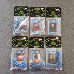 Vintage 1992 Star Trek The Next Generation TNG - Hanging Personnel Passes, ID Badges - Your Choice - Cosplay - Rare HTF!