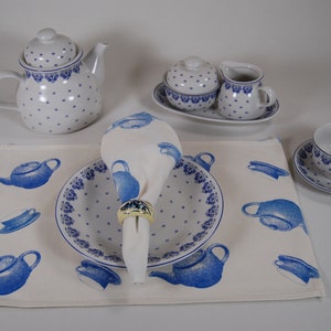 Vintage Tee party Platzset und Servietten Set, je vier