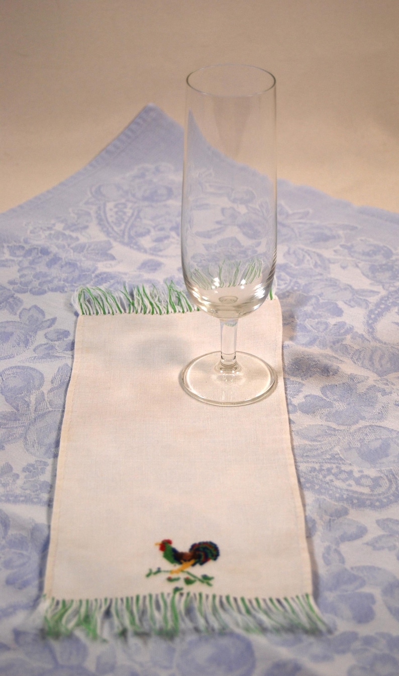 leapoffaithsigns Linen Cocktail Napkins