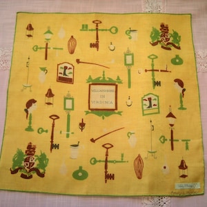 Vintage Signed Emily Whaley Williamsburg VA Souvenir Hanky NWT