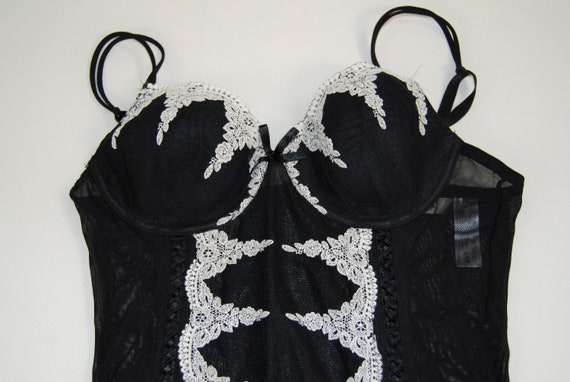 Vintage Black Corset, Size Small - image 7