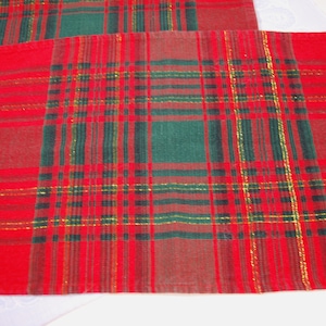 Vintage Woven Christmas Placemats, Set of Two