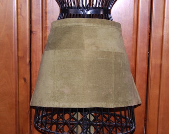 Handmade Olive Green Corduroy Waist Apron, Shop Apron, Workshop Apron, Apron for Him or Her