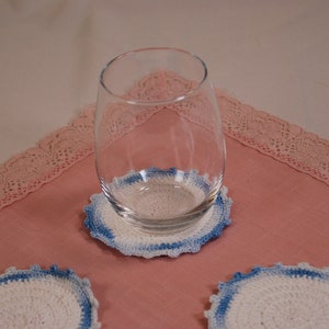 Vintage Crocheted Coasters, Set of Four