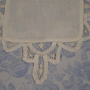 Vintage White Battenburg Lace Doily