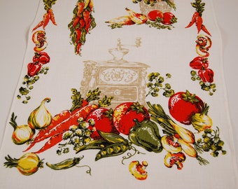 Vintage Parisian Prints Linen Kitchen Towel