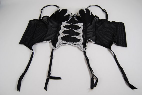 Vintage Black Corset, Size Small - image 9