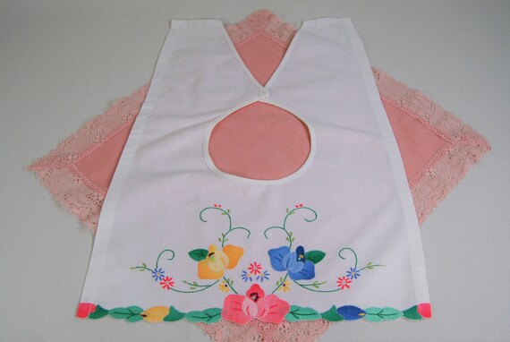 Vintage Detachable Appliqued and Embroidered Collar, … - Gem