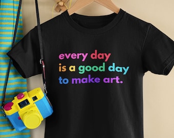 Toddler T-shirt, Good Day to Make Art Toddler Shirt, Cute Toddler Shirts, Art Shirt for Toddler, Kids Art Homeschool Shirt