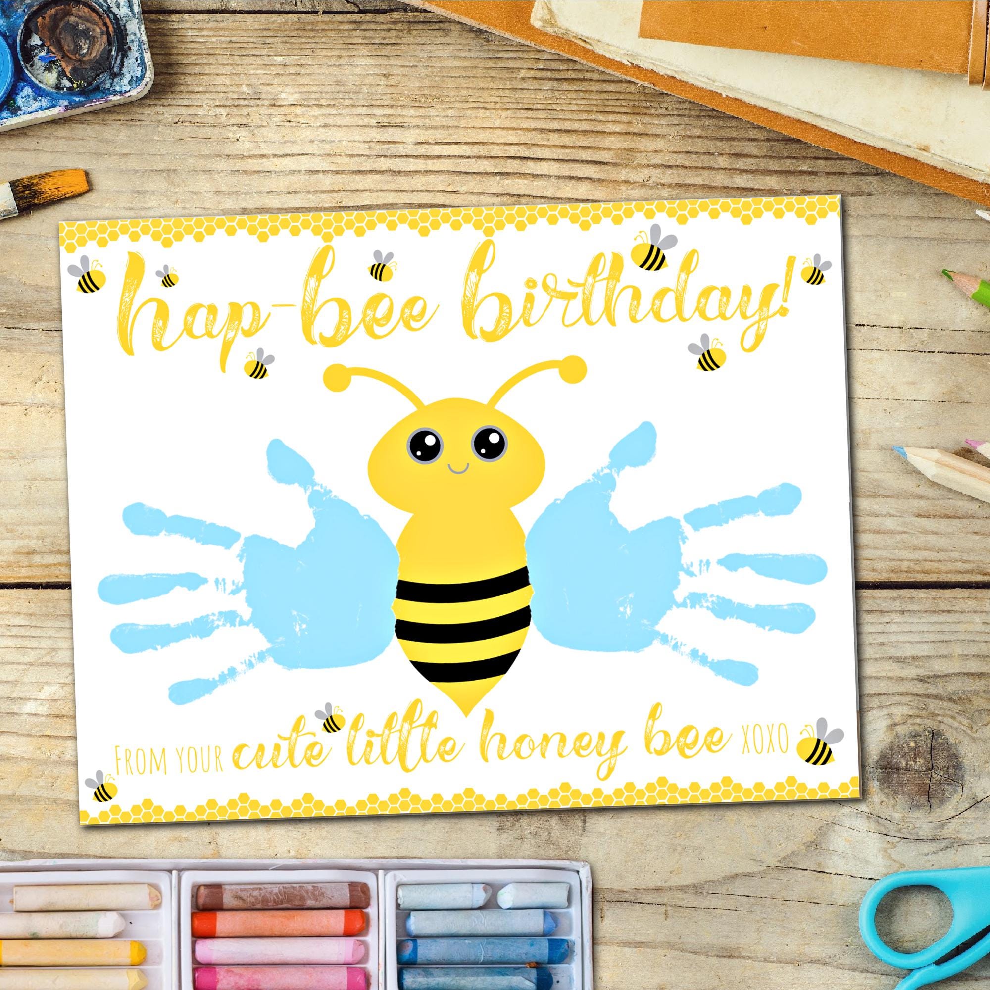 Tarjeta Cumpleaños Personalizada Laurel Resistente: Para Papá, Abuelo, Hijo O Tío (Hecha A Mano)