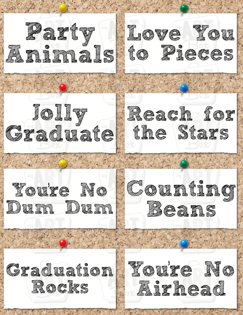 Graduation Candy Bar Printable Sign Labels, Grad Candy Bar Instant Download Signs, Grad Party ...