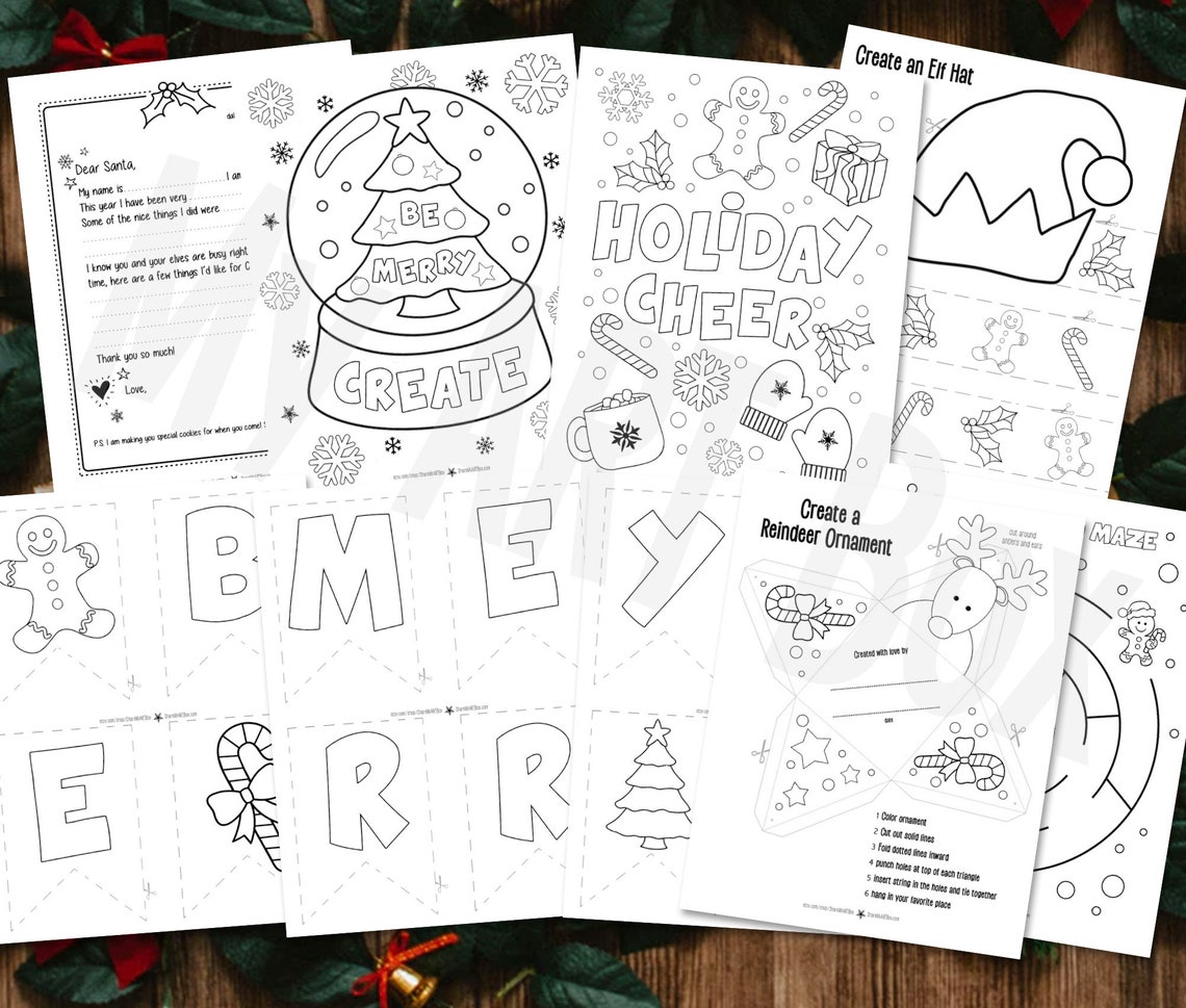 Printable Kids Holiday Activity Coloring Pages Thanksgiving and ...