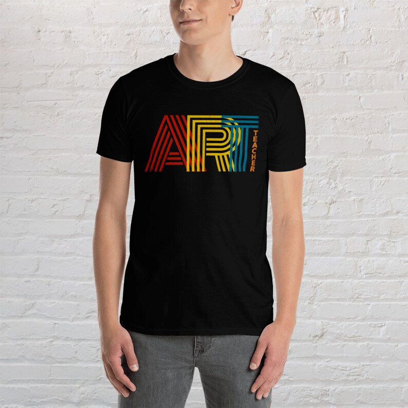 Konstlärare T-shirt, Vintage Vibe Retro T-shirt, Konstlärare T-shirt, Unisex konstskjortor, Undervisa Konst T-shirt, Gåva till Konstlärare, Konstlärare Gåvor bild 5