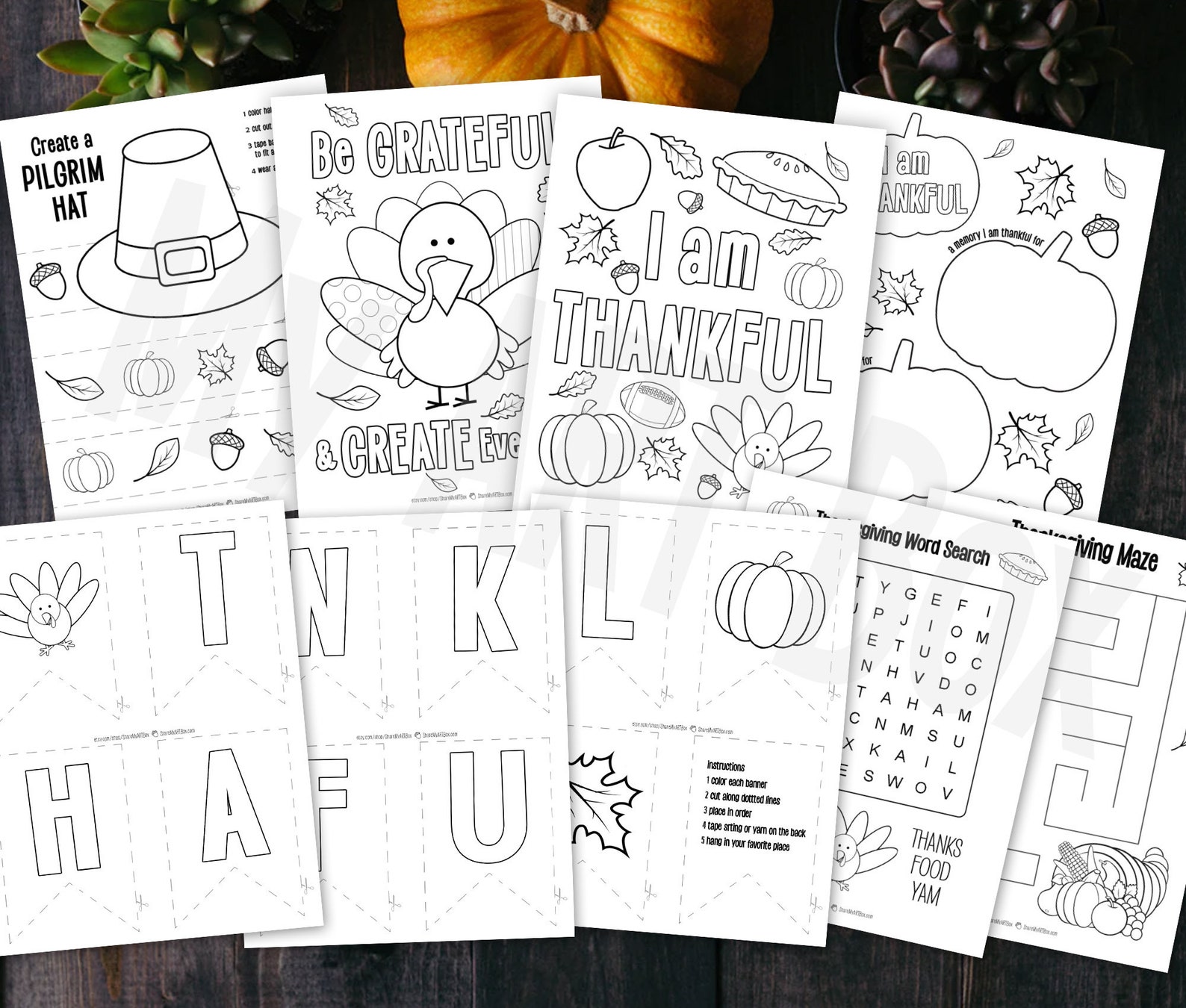 Printable Kids Holiday Activity | Coloring Pages | Thanksgiving and ...