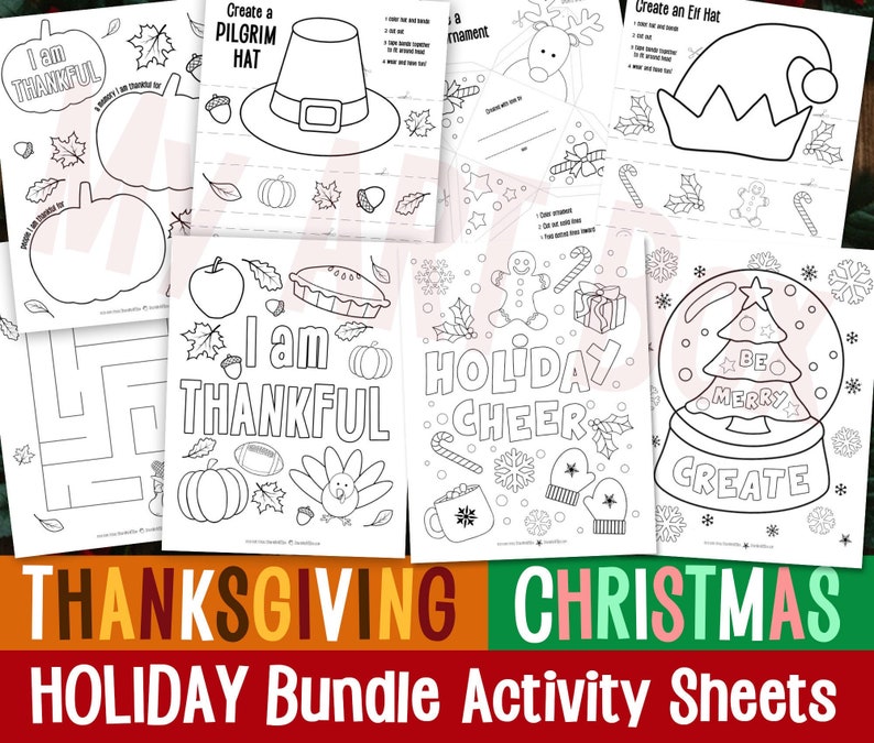 Printable Kids Holiday Activity | Coloring Pages | Thanksgiving and ...