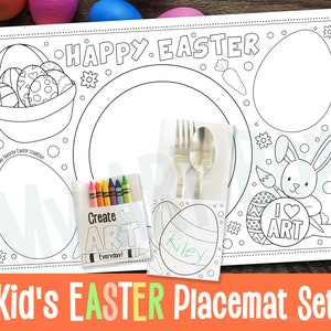 EASTER Printable Placemat Set and Activity Pages Bundle | Activity ...
