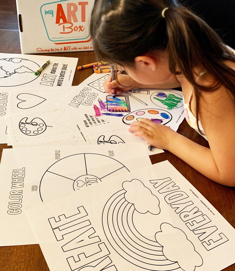 SUMMER Printable Kids Art Activity Pages Bundle Kid's Activity Craft ...
