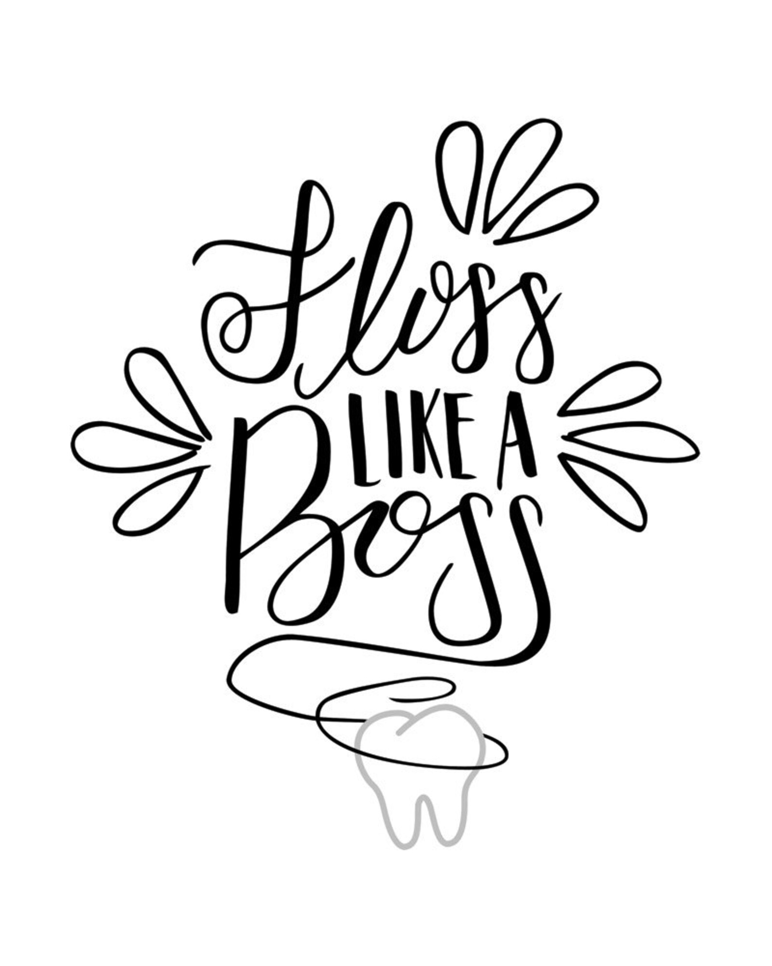 Floss Like A Boss Digital Download 8x10 Print Customizable | Etsy