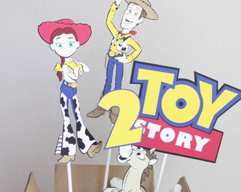 Toy Story Birthday Centerpiece//Woody//Jessie//Bullseye//Custom age