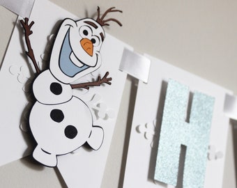 Frozen Geburtstagsbanner // Olaf Schneemann Banner