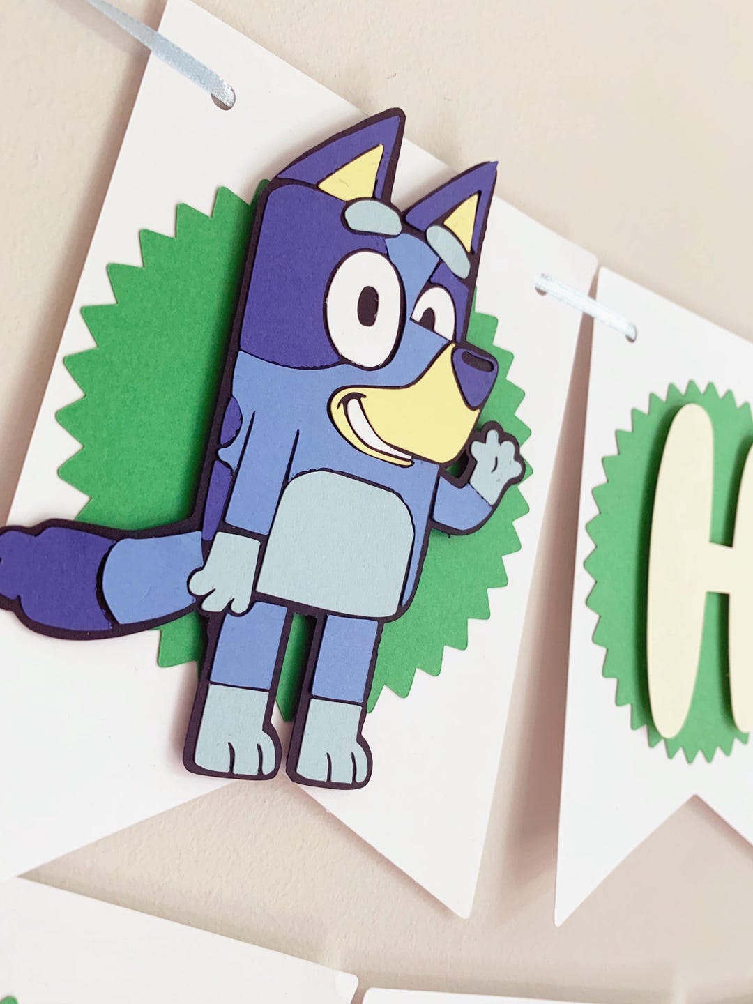 Bluey Inspired Happy Birthday Banner - Etsy