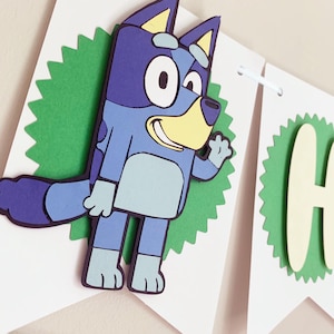 Bluey inspired Happy Birthday banner