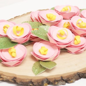 Individual flowers//fairy garden decor//tea party//cupcake toppers//paper flowers