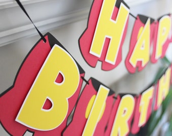 Mickey Mouse Pants Birthday Banner//Happy Birthday/