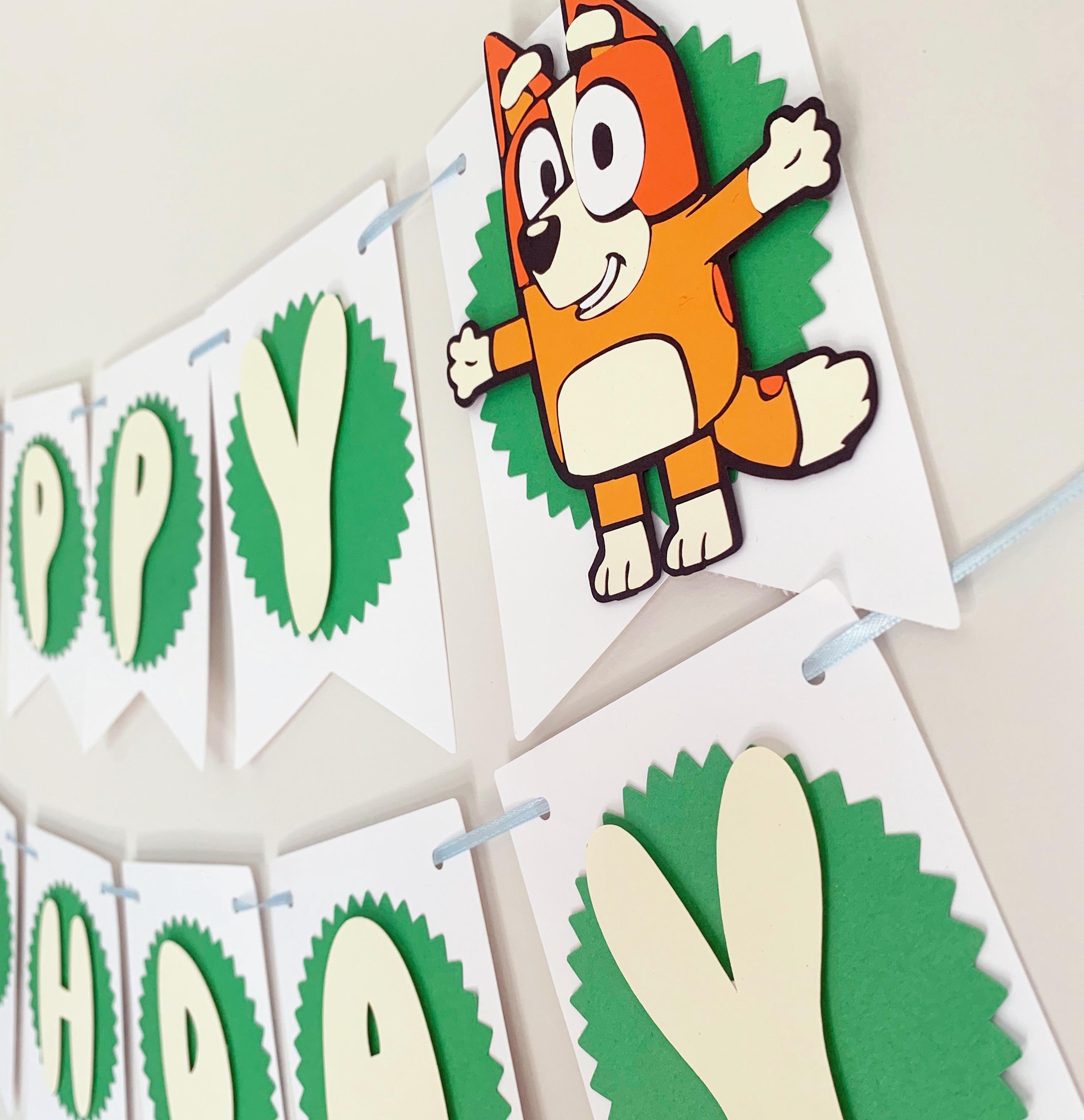 Bluey Inspired Happy Birthday Banner