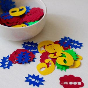 Superhero Confetti//Superhero Birthday//Custom