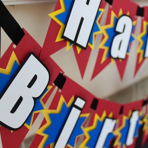 Superhero Birthday Banner//Superhero party decoration//Happy Birthday