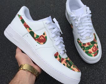 Custom Wheat Air Force 1 Bape A Bathing Ape Bape