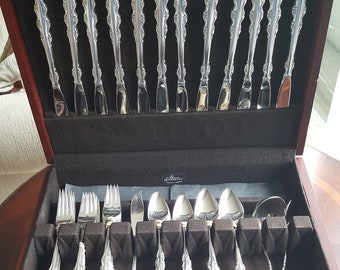 12-piece Delco Stainless Steel Gold Serving Silverware Rosewood Collection