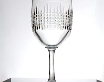 Baccarat Nancy Crystal Wine Glass (6"H) (c.1950-2002) - Vintage French Crystal Stemware French Country Large Red Wine Glass